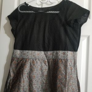 Black grey dress